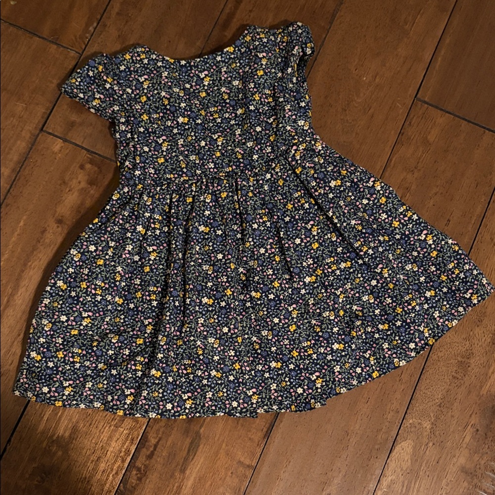 Ralph Lauren Kids Floral Dress - Navy and Yellow
